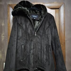 NWT Women's Braefaur Outerwear Hooded Chocolate Coat Jacket Parka Size L